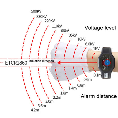ETCR Non-contact High Voltage Alarm Ellectrician Test Pen, Model: ETCR1860 For Wrist - free shipping - PMC Jewellery - Order now!