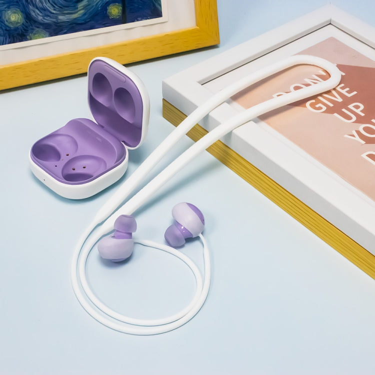 2 PCS Bluetooth Earphone Silicone Anti-Lost Cord For Samsung Glaxy Buds 2(White)