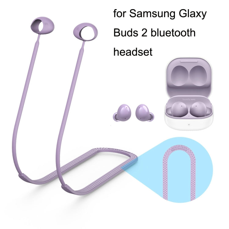 2 PCS Bluetooth Earphone Silicone Anti-Lost Cord For Samsung Glaxy Buds 2(Black)