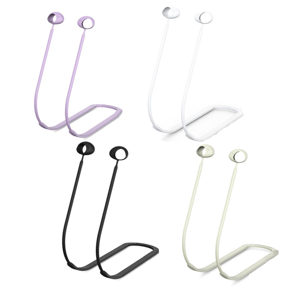 2 PCS Bluetooth Earphone Silicone Anti-Lost Cord For Samsung Glaxy Buds 2(Black)