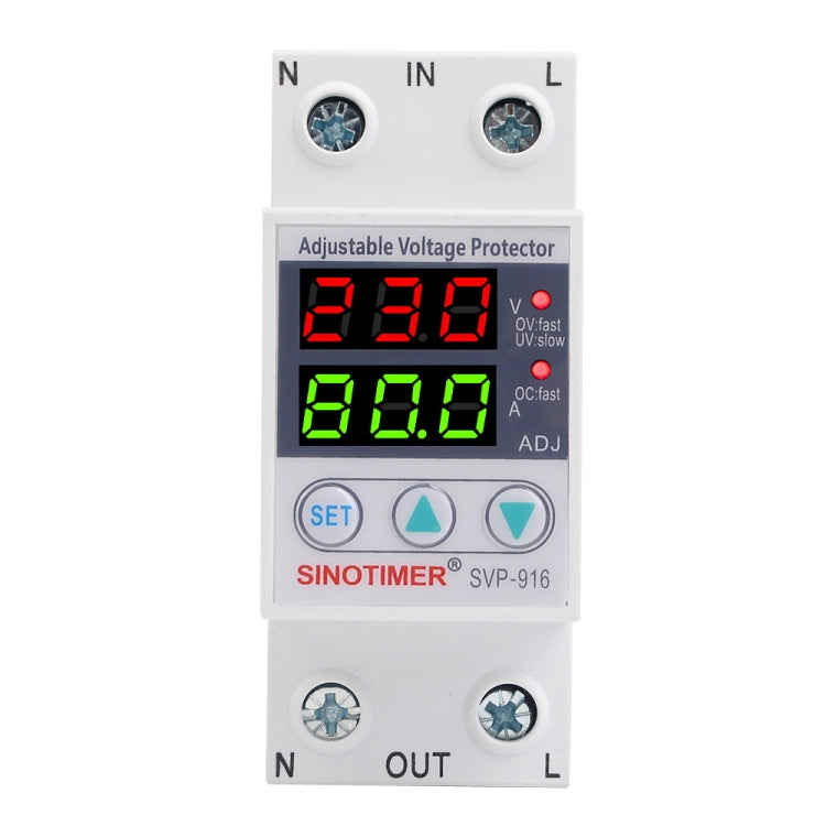 SINOTIMER SVP-916 Adjustable Self-resetting Over-voltage Under-voltage Protector, Current: 80A - free shipping - PMC TechLife - Order now!