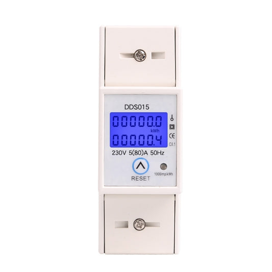 SINOTIMER DDS015 Backlight Display Single-phase Household Rail Energy Meter 5-80A 230V - Current & Voltage Tester by SINOTIMER | Online Shopping South Africa | PMC Jewellery | Buy Now Pay Later Mobicred