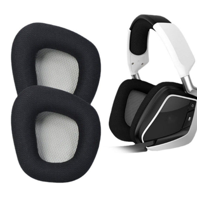 2 PCS Replacement Earpads for Corsair Void Pro Elite,Style:  Gray Bottom Grid