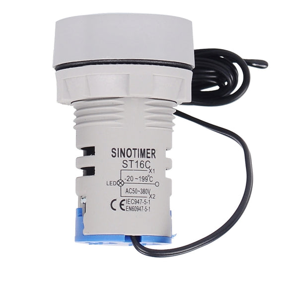 SINOTIMER -20-199 Degrees Celsius Small Temperature Display Indicator(ST16C-05 Yellow)