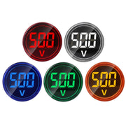 2 PCS DC Voltage Signal Indicator 22mm Round 6-100V Universal Voltmeter(ST16VD-04 Green)