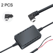 2 PCS USB Car Charge 12V To 5V Navigation Instrument Reduction Line(Mini Left Bend)
