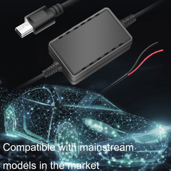 2 PCS USB Car Charge 12V To 5V Navigation Instrument Reduction Line(Mini Left Bend)