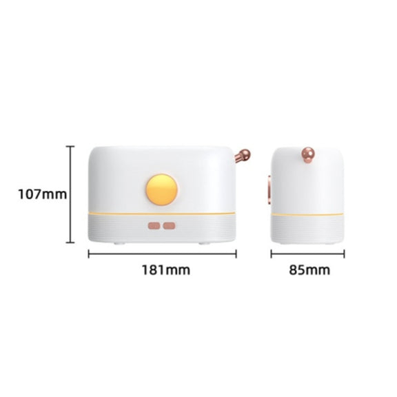 JF801 Desktop Simulation Flame Aroma Diffuser Humidifier, Color: Monochrome Light-Green