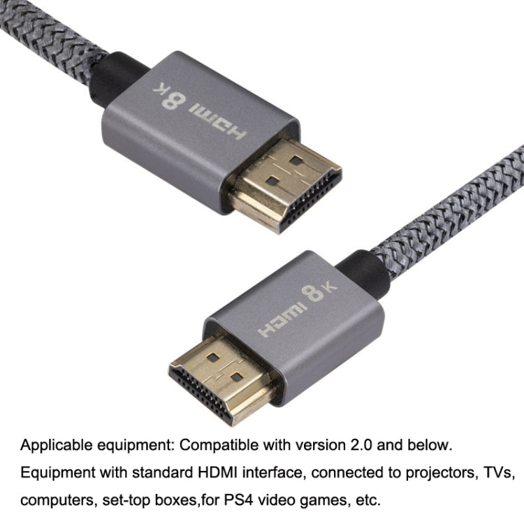 1m Computer Projection Connection 8K HD HDMI Cable Color Random Delivery - Cable by PMC TechLife | Online Shopping South Africa | PMC TechLife