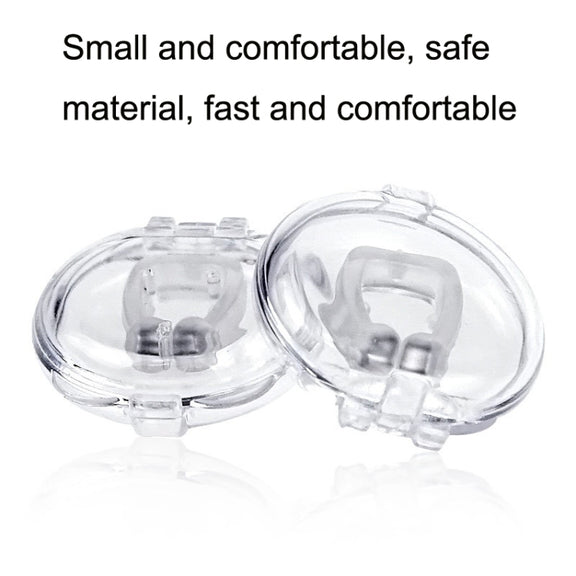 10 PCS Mini Portable Silicone Magnetic Snoring Stopper(Transparent)