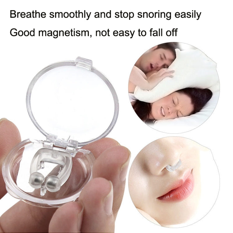10 PCS Mini Portable Silicone Magnetic Snoring Stopper(Transparent)