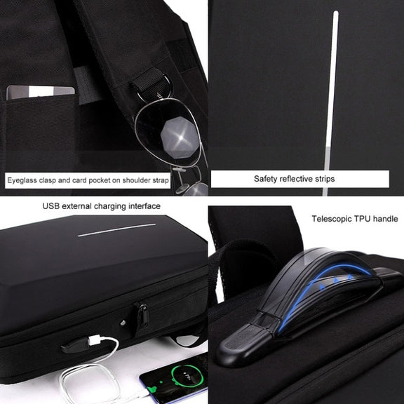 Hard Shell Backpack Alloy Frame Anti-Theft Computer Bag For Men, Color: 8003 Gray