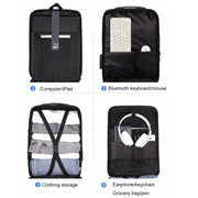 Hard Shell Backpack Alloy Frame Anti-Theft Computer Bag For Men, Color: 8003 Gray
