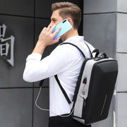 Hard Shell Backpack Alloy Frame Anti-Theft Computer Bag For Men, Color: 8003 Gray