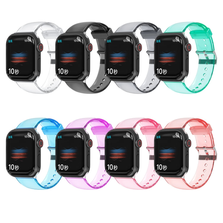 TPU Fuel Injection Watch Band For Apple Watch Series 7 41mm /6&SE&5&4 40mm /3&2&1 38mm(Transparent  Pink Purple) - Watch Bands by null | Online Shopping South Africa | PMC TechLife | Buy Now Pay Later Mobicred