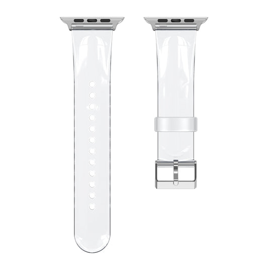 TPU Fuel Injection Watch Band For Apple Watch Series 7 45mm /6&SE&5&4 44mm /3&2&1 42mm(Transparent) - Watch Bands by null | Online Shopping South Africa | PMC Jewellery | Buy Now Pay Later Mobicred