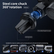 15W Mini Car Wireless Charger Phone Smart Sensing Holder(Silver)