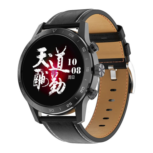 LOANIY DT70 Analog Digital Dual Display Smart Call Watch(Black Leather) - free shipping - PMC Jewellery - Order now!