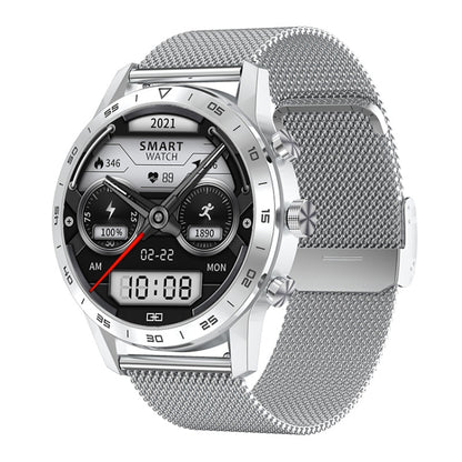 LOANIY DT70 Analog Digital Dual Display Smart Call Watch(Silver Steel) - free shipping - PMC Jewellery - Order now!