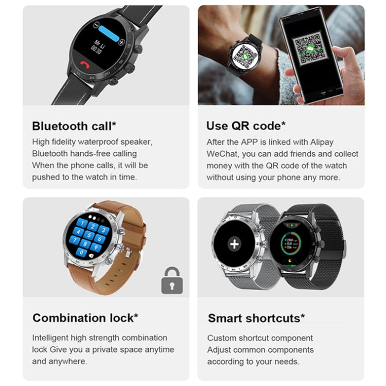 LOANIY DT70 Analog Digital Dual Display Smart Call Watch(Silver Silicone) - free shipping - PMC Jewellery - Order now!