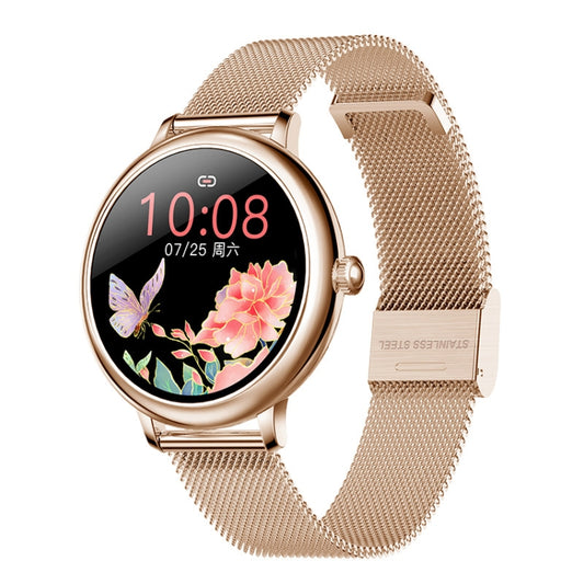 LOANIY CF80 1.08 Inch Heart Rate Monitoring Smart Bluetooth Watch, Color: Gold Steel - free shipping - PMC Jewellery - Order now!