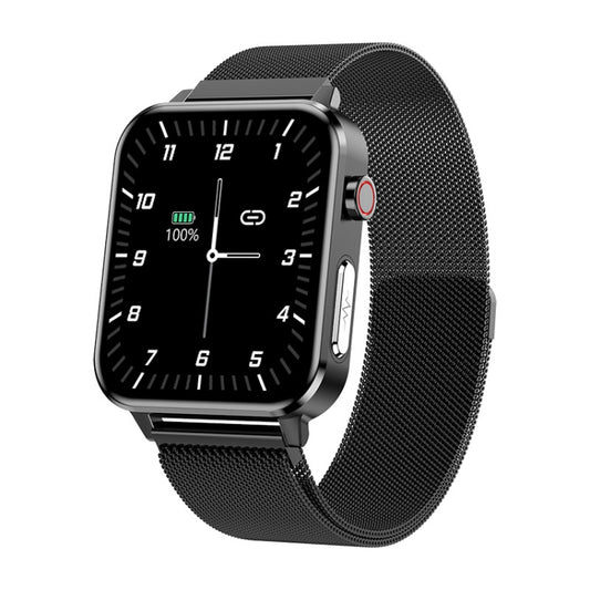 LOANIY E86 1.7 Inch Heart Rate Monitoring Smart Bluetooth Watch, Color: Black Steel - free shipping - PMC Jewellery - Order now!