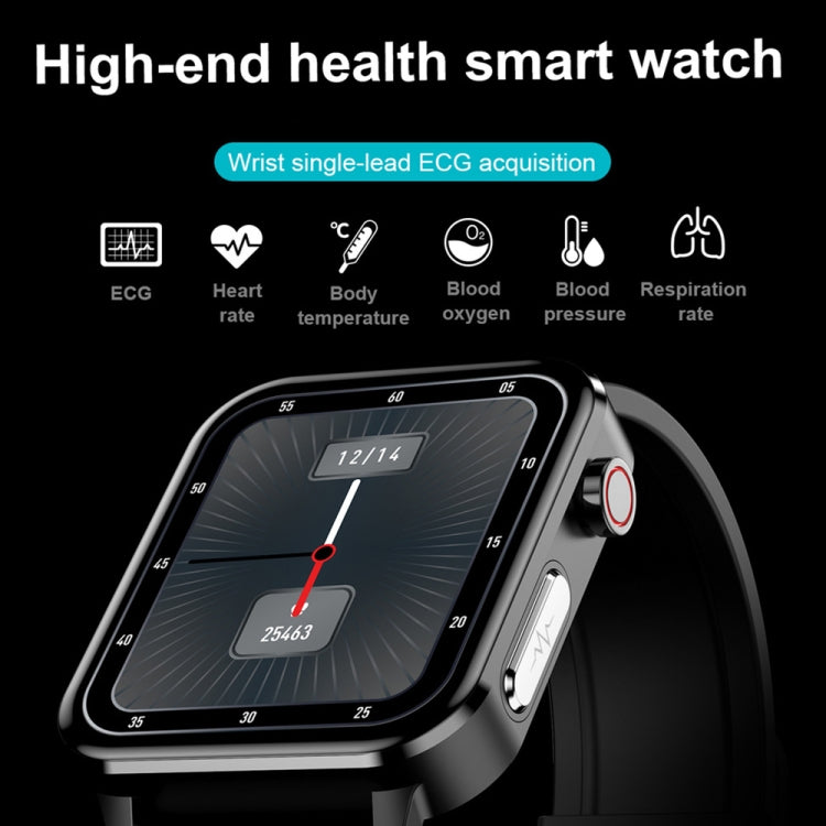 LOANIY E86 1.7 Inch Heart Rate Monitoring Smart Bluetooth Watch, Color: Black Steel - free shipping - PMC TechLife - Order now!