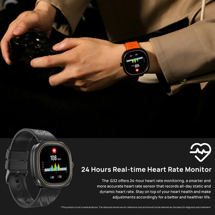 LOANIY G32 1.32 Inch Heart Rate Monitoring Smart Watch(Black) - free shipping - PMC TechLife - Order now!