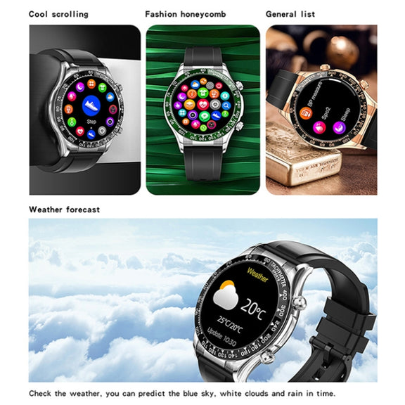 LOANIY E18 Pro Smart Bluetooth Calling Watch with NFC Function, Color: Green Silver Steel - Smart Watches by LOANIY