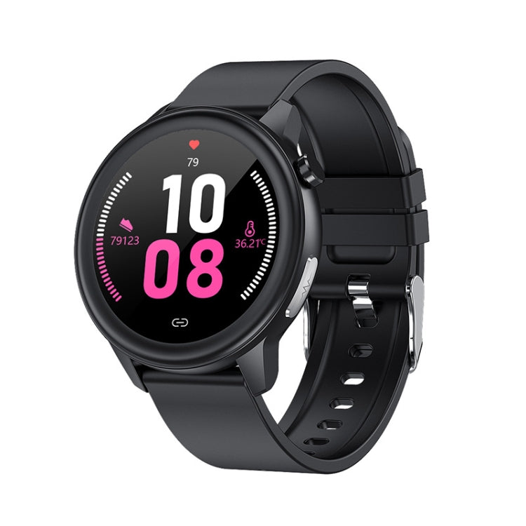 LOANIY E80 1.3 Inch Heart Rate Detection Smart Watch, Color: Black Silicone - free shipping - PMC Jewellery - Order now!