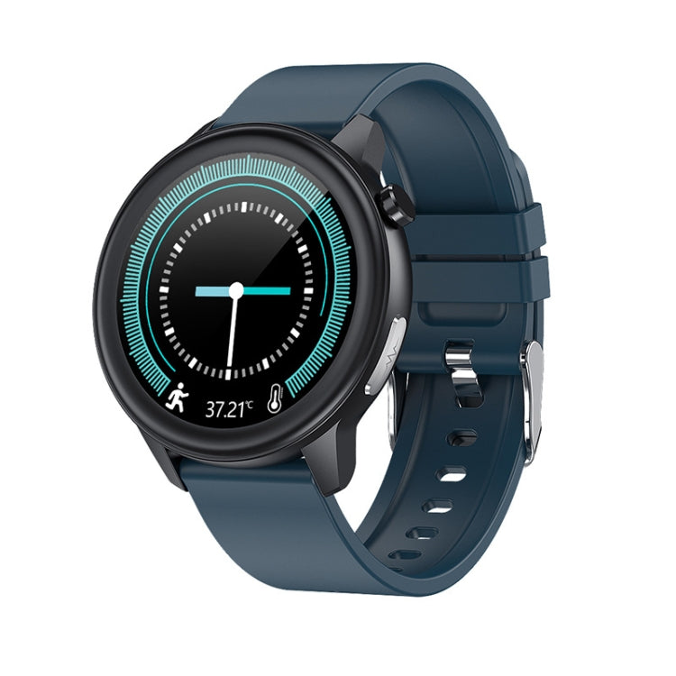LOANIY E80 1.3 Inch Heart Rate Detection Smart Watch, Color: Blue Silicone - free shipping - PMC Jewellery - Order now!