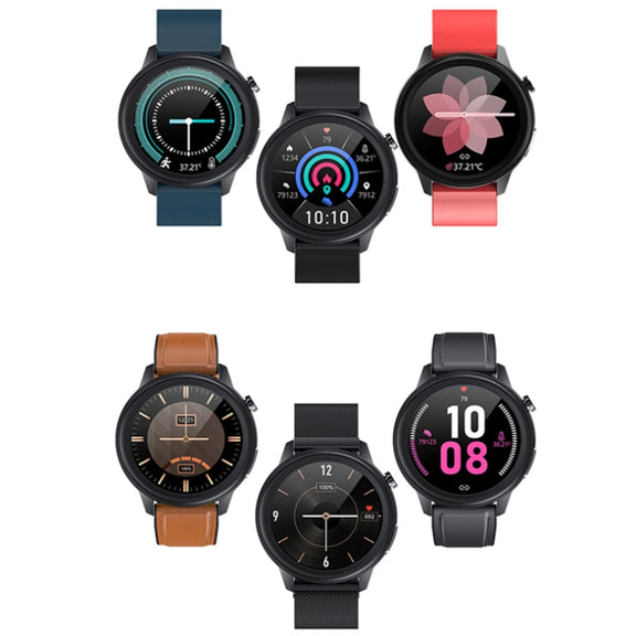 LOANIY E80 1.3 Inch Heart Rate Detection Smart Watch, Color: Blue Silicone