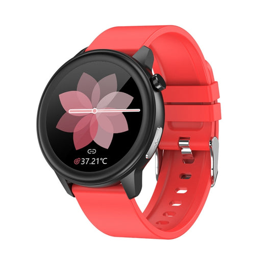 LOANIY E80 1.3 Inch Heart Rate Detection Smart Watch, Color: Red Silicone - free shipping - PMC Jewellery - Order now!