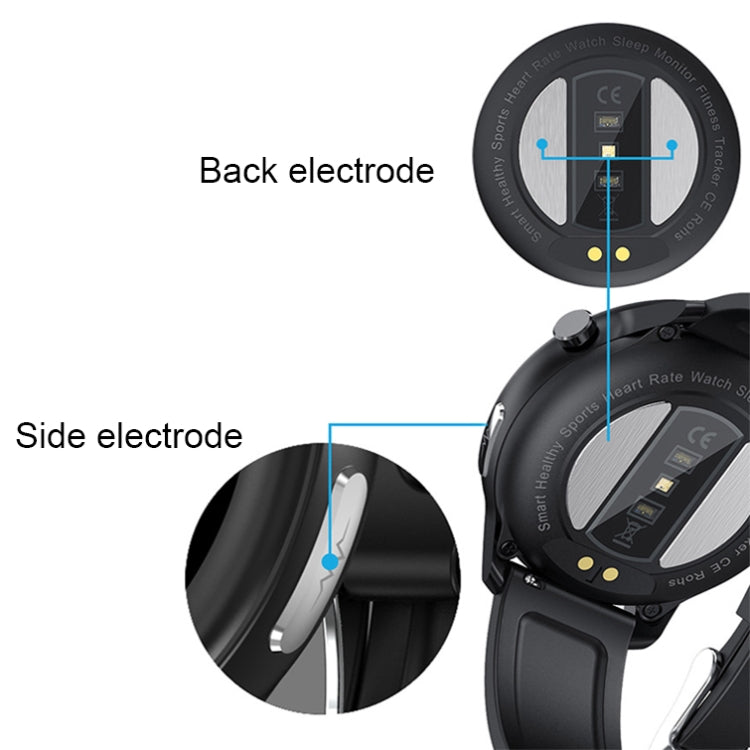 LOANIY E80 1.3 Inch Heart Rate Detection Smart Watch, Color: Black Leather - free shipping - PMC Jewellery - Order now!
