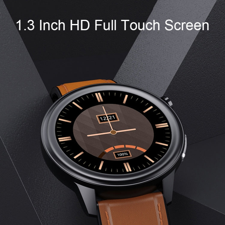 LOANIY E80 1.3 Inch Heart Rate Detection Smart Watch, Color: Brown Leather - free shipping - PMC TechLife - Order now!