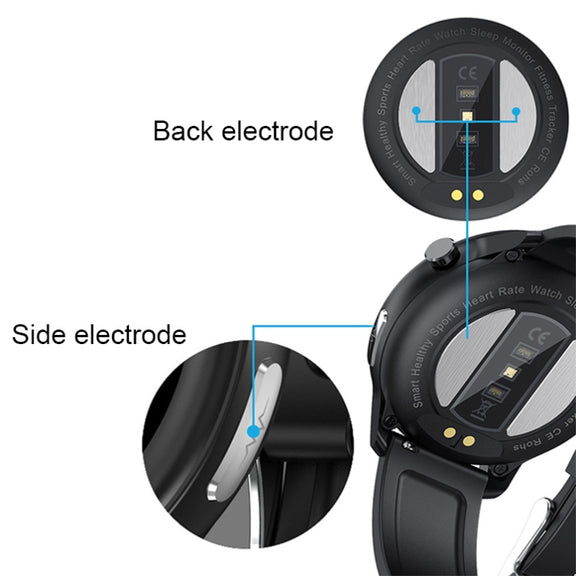 LOANIY E80 1.3 Inch Heart Rate Detection Smart Watch, Color: Black Steel