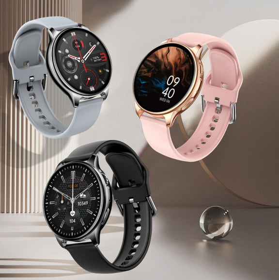 Wearkey Y22 1.32 Inch Bluetooth Calling Smart Watch with Rotary Button(Pink)