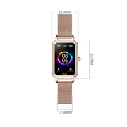 LOANIY HT2 1.28 Inch Heart Rate Detection Pedometer Smart Watch, Color: Gold Steel