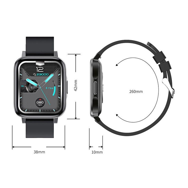 LOANIY F60 1.7 Inch Body Temperature Detection Smart Watch(Black) - free shipping - PMC TechLife - Order now!