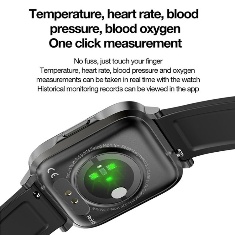LOANIY F60 1.7 Inch Body Temperature Detection Smart Watch(Black) - free shipping - PMC TechLife - Order now!