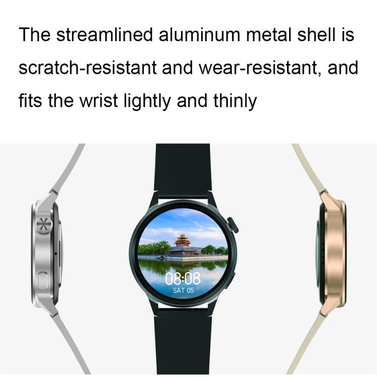 Wearkey DT4+ 1.36 Inch HD Screen Smart Call watch with NFC Function, Color: Gold Silicone - free shipping - PMC Jewellery - Order now!