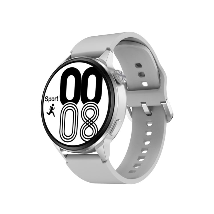 Wearkey DT4+ 1.36 Inch HD Screen Smart Call watch with NFC Function, Color: Silver Silicone - free shipping - PMC Jewellery - Order now!
