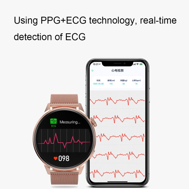 Wearkey DT4+ 1.36 Inch HD Screen Smart Call watch with NFC Function, Color: Silver Silicone - free shipping - PMC TechLife - Order now!