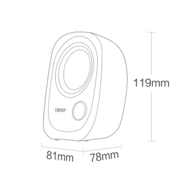2 PCS Edifier R12U Subwoofer Mobile Phone Mini Desktop Computer USB Audio(White) - free shipping - PMC Jewellery - Order now!