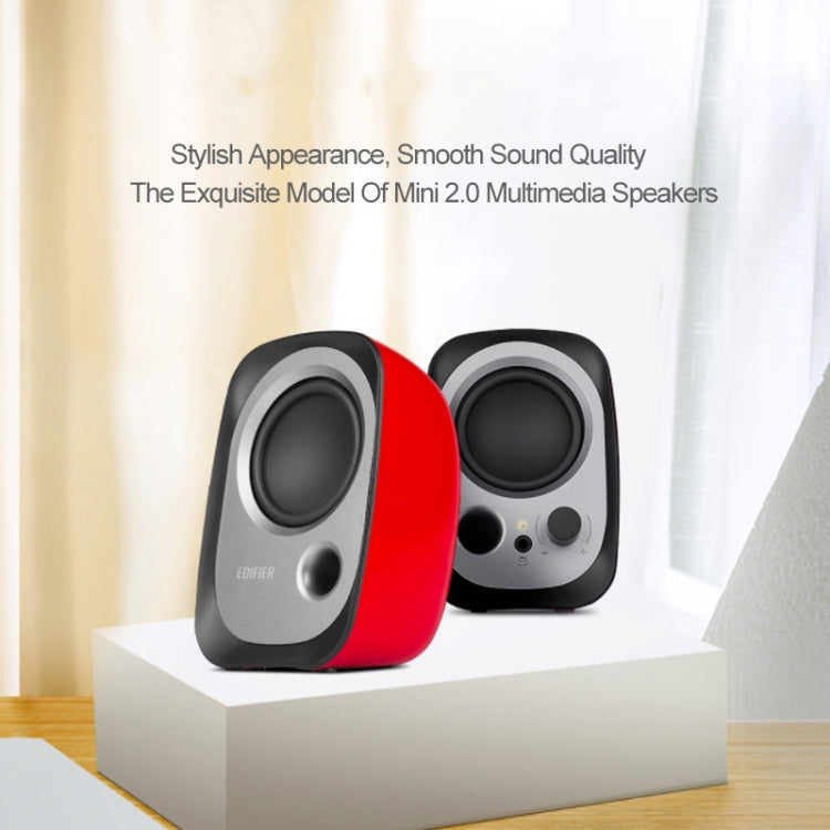 2 PCS Edifier R12U Subwoofer Mobile Phone Mini Desktop Computer USB Audio(White) - free shipping - PMC Jewellery - Order now!