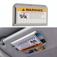 Car Sun Visor Card Holder Pass Fuel Card Holder Parking Number Card(Gray Bagged) - free shipping - PMC TechLife - Order now!
