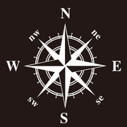 D-336 Car Compass Graphic Sticker Hood Car Body Universal Sticker(White)
