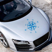 D-336 Car Compass Graphic Sticker Hood Car Body Universal Sticker(White)