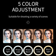 S20 LED Ring Live Fill Light Selfie Photography Full Screen Beauty Light, Style: Single Light + Stand