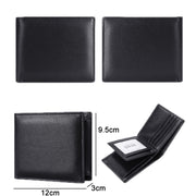 TP-215 Leather RFID Anti-theft Tri-fold Short Wallet(Blue)